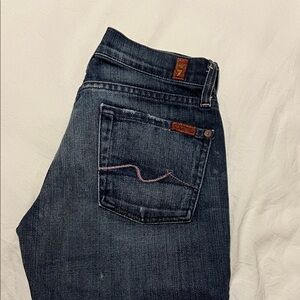 7 For All Mankind Women's Dark Blue Boot Cut Jeans